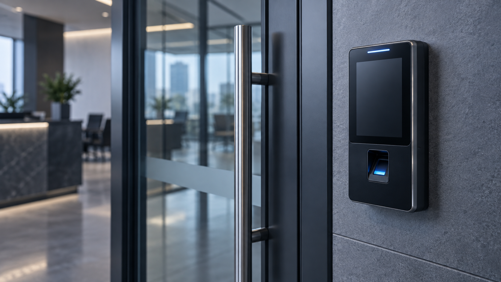 Biometric reader with fingerprint scanner